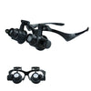 9892G1 Lupa de mantenimiento tipo vidrio binocular 10X/20X con luz LED
