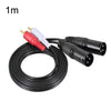 2RCA a 2XLR Altavoz Canon Cable Audio Balance Cable, Tamaño: 1m (Doble Lotus a Dual Canon Macho)