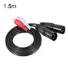 2RCA a 2XLR Altavoz Canon Cable Audio Balance Cable, Tamaño: 1.5m (Doble Lotus a Dual Canon Macho)