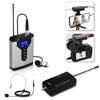 Q6 1 Drag 1 Wireless Lavalier Head Wear con soporte USB Computadora Grabación Micrófono Teléfono en vivo SLR Lavalier Micrófono