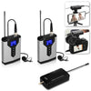 Q6 1 Drag 2 Lavalier inalámbrico con soporte USB Micrófono de grabación de computadora Teléfono en vivo SLR Micrófono Lavalier