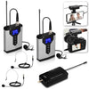 Q6 1 Drag 2 Wireless Lavalier Head Wear con soporte USB Computadora Grabación Micrófono Teléfono en vivo SLR Lavalier Micrófono