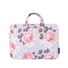 H40-B01 White Rose Pattern Laptop Case Bag Computer Liner Bag con asa, tamaño: 13 pulgadas (gris)