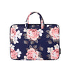 H40-B01 White Rose Pattern Laptop Case Bag Computer Liner Bag con asa, tamaño: 14 pulgadas (azul)