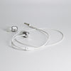 Para gafas Meta Quest 2 VR Auriculares intrauditivos Auriculares de aluminio con codo 3.5 (blanco)