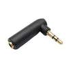 5 adaptadores de audio para auriculares de doble canal macho a hembra de 3,5 mm (chapado en oro).