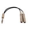 Cable de guitarra eléctrica de bajo blindado con reducción de ruido de doble canal macho a 2 hembra de 6,35mm, accesorios para instrumentos musicales (0,2 m)