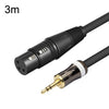 Cable de audio de micrófono de tarjeta de sonido hembra de 3,5 mm a Caron, longitud: 3 m
