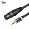 Cable de audio de micrófono de tarjeta de sonido hembra de 3,5 mm a Caron, longitud: 15 m