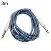 JT001 Cable de audio macho a macho de 6,35 mm Cable de instrumento de bajo popular de reducción de ruido, Longitud: 3 m (Azul)