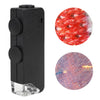 Microscopio de bolsillo con luz LED y lupa de enfoque ajustable MG10081-1 60-100X
