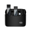 S16-S Uno a dos Micrófono de solapa inalámbrico con pantalla digital negra con compartimento de carga, especificación: Interfaz USB-C/Tipo-C
