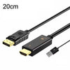 Adaptador H146 25cm 4K 60Hz HDMI a DP con convertidor de fuente de alimentación HD