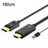 Adaptador H147 180cm 4K 60Hz HDMI a DP con convertidor de fuente de alimentación HD