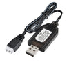 Cargador de batería de litio de 7,4 V Accesorios para aviones de juguete Cable de datos USB (XH-3P)