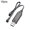 10 Uds. Cable de carga de juguete con cargador de batería de litio delantero de 3,7 V (SM-2P)