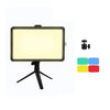 8 pulgadas 3200-5500K Fotografía de temperatura de tres colores Luz de relleno en vivo de panel plano, Especificaciones: Trípode pequeño