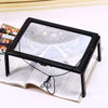 WJ10015 Lectura de página completa Luz LED Soporte plegable tridimensional Lupa