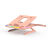 Soporte para computadora portátil con iluminación RGB Soporte para computadora portátil ajustable de 9 niveles (rosa)