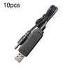 10 Uds. Cable de carga de cabeza recta USB de batería de litio de protección de circuito IC de 3,7 V, modelo: 3,5mm