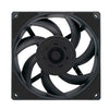 MF12025 Ventilador de chasis de suspensión magnética FDB de 4 pines de alto volumen de aire de alta presión de viento 3000 rpm (negro)