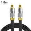 CO-TOS101 Cable de audio de fibra óptica de 1,8 m Amplificador de potencia de altavoz Cable de señal cuadrado a cuadrado de audiófilo digital (chapado en oro brillante)