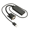 HD55Y VGA a HDMI Cable adaptador VGA + USB a HD 1080P Convertidor con fuente de alimentación (Negro)