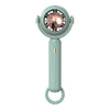 YL-005 Pequeño ventilador de mano para exteriores con mosquetón Mini ventilador portátil de escritorio (verde)