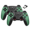KM-029 2.4G Uno para dos controladores inalámbricos dobles Compatible con PC / Linux / Android / TVbox (Cangling Green)