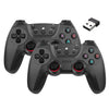 KM-029 2.4G Uno para dos controladores inalámbricos dobles Compatible con PC / Linux / Android / TVbox (Gris batalla)