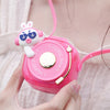 GL120-123 Ventilador de cuello colgante Mini ventilador portátil USB de mano de verano (rosa)