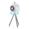 Ventilador para cochecito de bebé, silencioso, para el hogar, refrigeración al aire libre, ventilador portátil de pulpo de conejo con cabezal de sacudida (blanco)