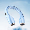 Ventilador de cuello colgante sin hojas con refrigeración por viento grande con carga USB (azul)