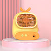 CS1319 ventilador de dibujos animados de spray hidratante pequeño de escritorio ventilador humidificador silencioso recargable (amarillo ciervo)