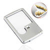2 uds 3-6 veces tipo de tarjeta lupa portátil luz LED Rectangular