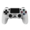 Para PS4 Wireless Bluetooth Game Controller con Light Strip Dual Vibration Game Handle (Blanco)