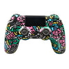 Para PS4 Controlador de juego inalámbrico Bluetooth con tira de luz Mango de juego de doble vibración (letra)