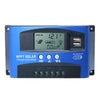 Controlador de carga solar YCX-003 30-100A con pantalla LED y cargador MPPT inteligente con puerto USB dual, modelo: 12/24/36/48/60V 100A