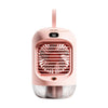 RD22 Ventilador de humidificación giratorio Luz cálida Luz de ambiente Cabeza de agitación automática con enfriador de aire con pantalla digital (rosa)