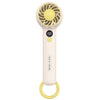F2302 Mini ventilador portátil de mano USB para estudiantes de oficina con gancho (amarillo)