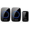 CACAZI A06-DC Timbre impermeable inalámbrico de 1 a 2 baterías para el hogar inteligente (negro)