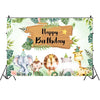 180x180cm Animal niños fiesta de cumpleaños telón de fondo tela tapiz decoración telón de fondo Banner tela
