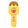 Micrófono inalámbrico para niños Micrófono para cantar con teléfono Bluetooth (Amarillo)