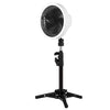 ZK-01 Ventilador de trípode con luz LED para acampar al aire libre de 7 pulgadas Ventilador portátil multifuncional para colgar el banco de energía (Blanco)