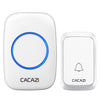 CACAZI A06-DC 1 a 1 Tipo de batería Smart Home Inalámbrico Timbre de música a prueba de agua (Blanco)