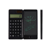Calculadora solar Tablero de escritura a mano Oficina de aprendizaje Tablero de escritura LCD plegable portátil (Negro)