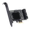 Adaptador PCIE 1X a 8 puertos SATA 3.0 Tarjeta de expansión Convertidor ASMedia ASM1166