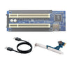 PCI-E 1X a Dual PCI Riser Card Extend Adapter Agregar tarjeta de expansión para computadora PC