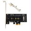 Adaptador de tarjeta vertical PCI-E 1X a M.2 NVME KEY-M SSD con deflector