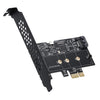PCI-E a SATA3.0+M2 NGFF Tarjeta de expansión 6G Tarjeta de transferencia de disco duro (Negro)